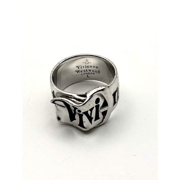 Vivienne Westwood London Large belt 925 sterling silver Ring - Picture 1 of 6